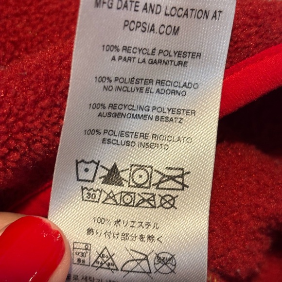 Patagonia Synchilla Red and Brown Fleece Pullover Large - Picture 6 of 6